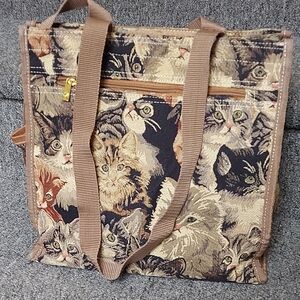 Charming Cat Pattern Tote Bag